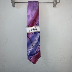 J. Garcia Jerry Hieroglyphics Tie Silk Necktie Purple NWT New 2005 Vintage!
